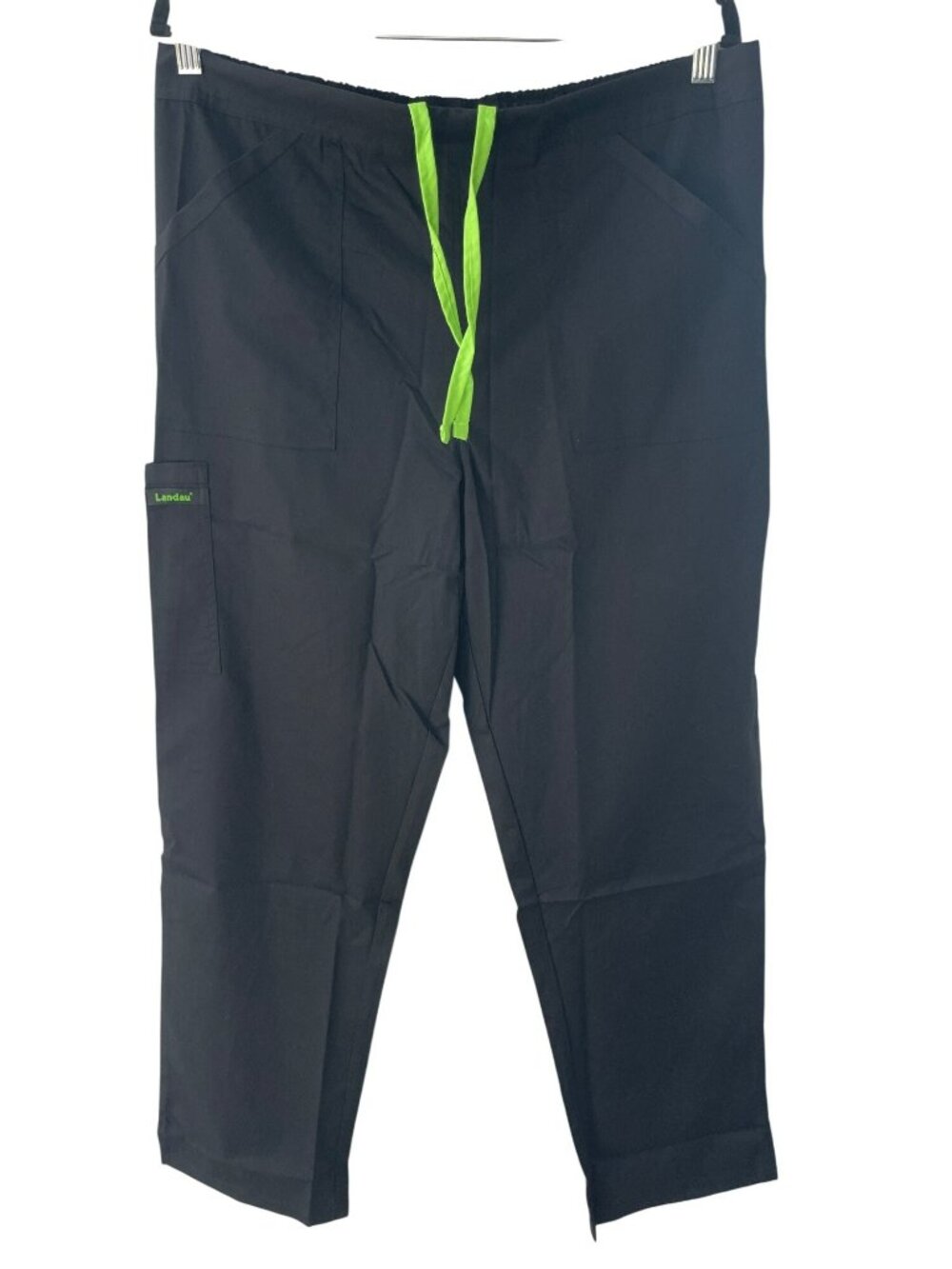 Landau Care Flex Scrub Pants Stretch Bottoms Neon Green 4 Pocket Unisex Sz M NWT